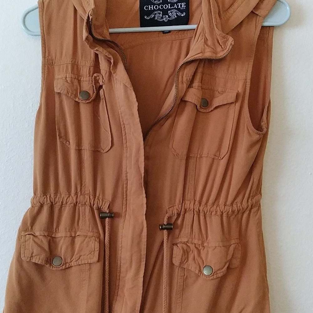 Simple dusty orange vest
